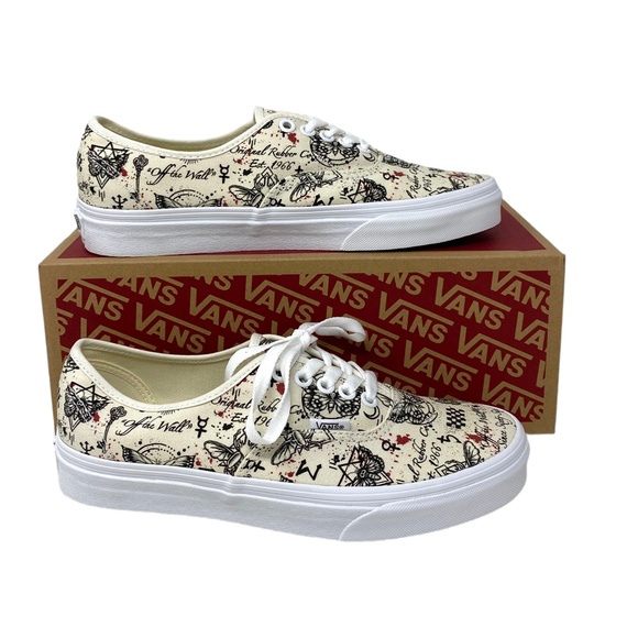 VANS Authentic Shoes Women Size Beige Canvas Low Top Sneakers Skate VN0A5KS9KIG - Picture 8 of 10